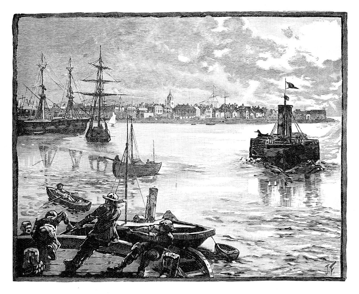 Portsmouth Harbour, Hampshire, um 1888 von Unbekannt