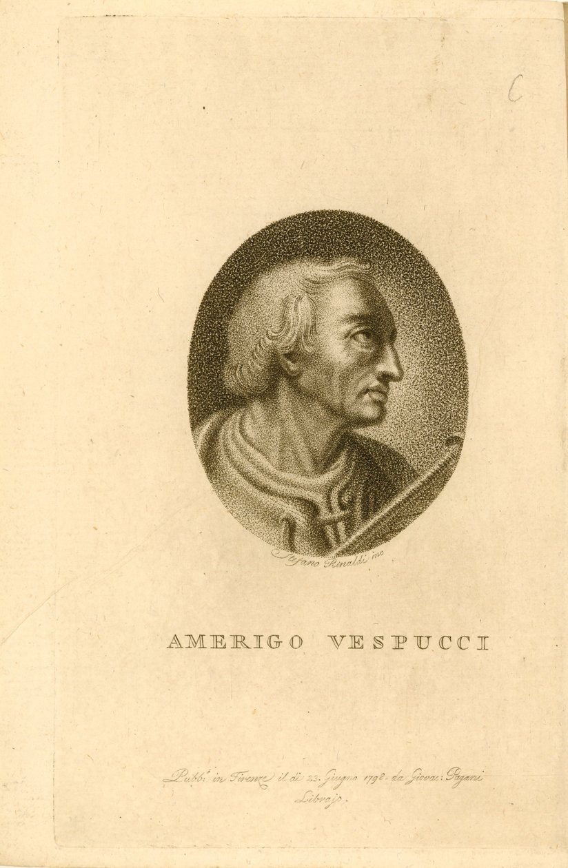 Porträt von Amerigo Vespucci, 1798 von Unbekannt