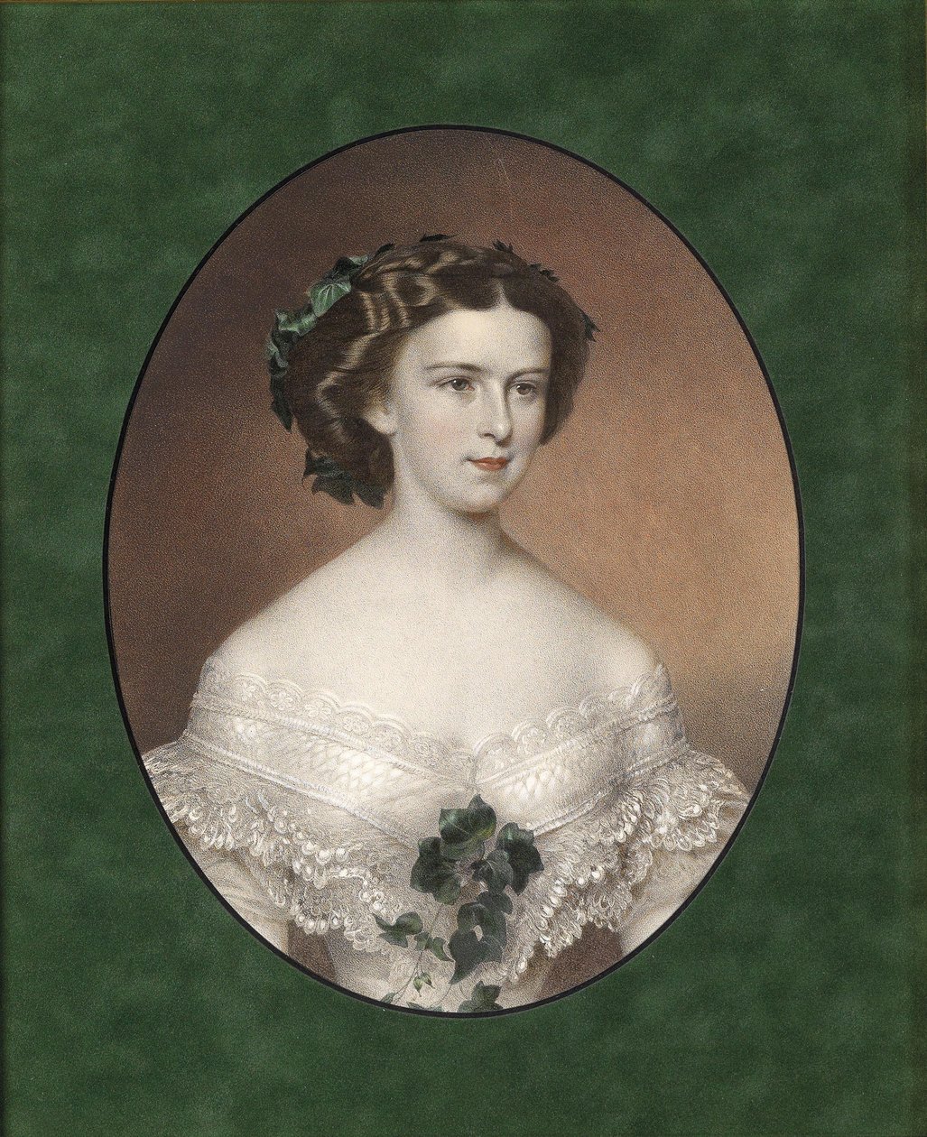 Porträt von Elisabeth von Bayern, ca. 1854 von Unbekannt