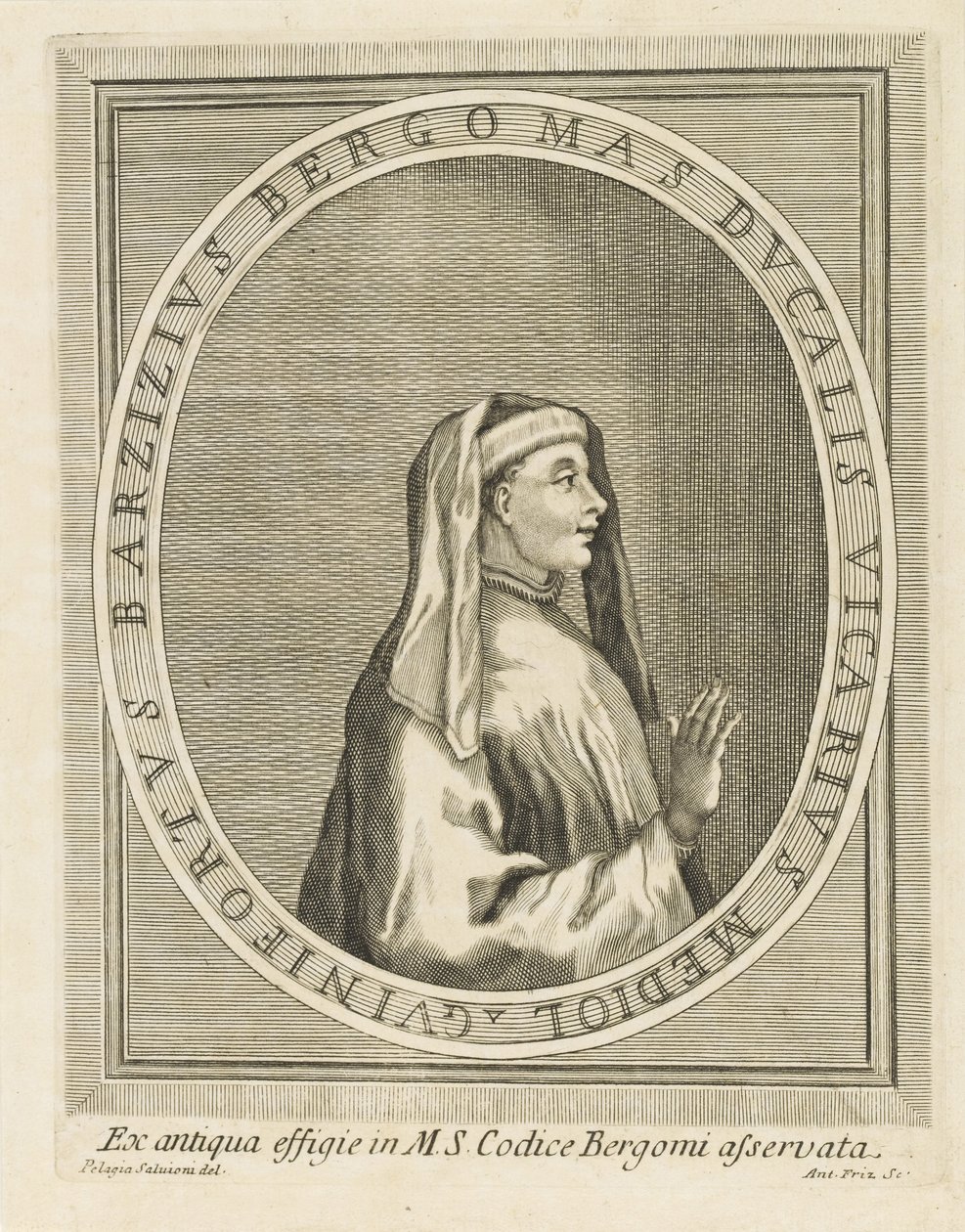 Porträt von Gasparinus de Bergamo, 1716-1717 von Unbekannt