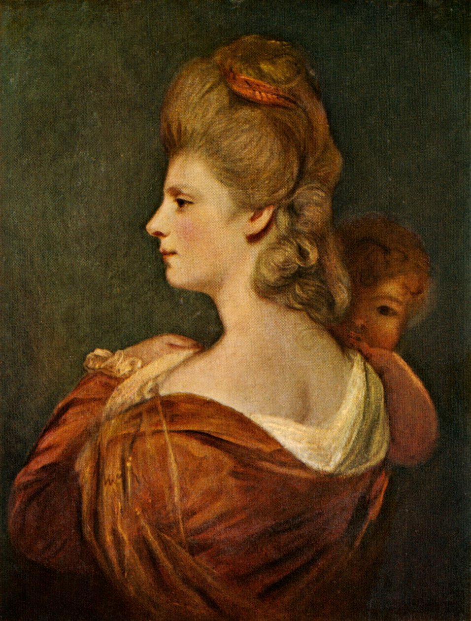 Porträt von Dame und Kind, um 1780 von Unbekannt