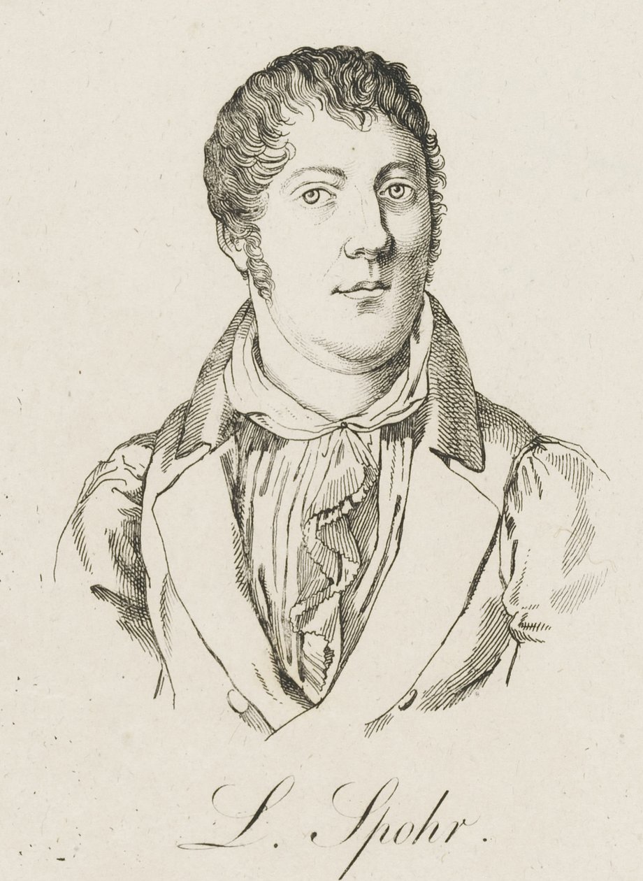 Porträt von Louis Spohr 1784-1859, um 1830 von Unbekannt