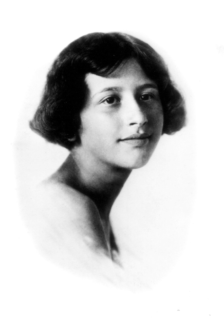 Porträt von Simone Weil (s/w Foto) von Unbekannt