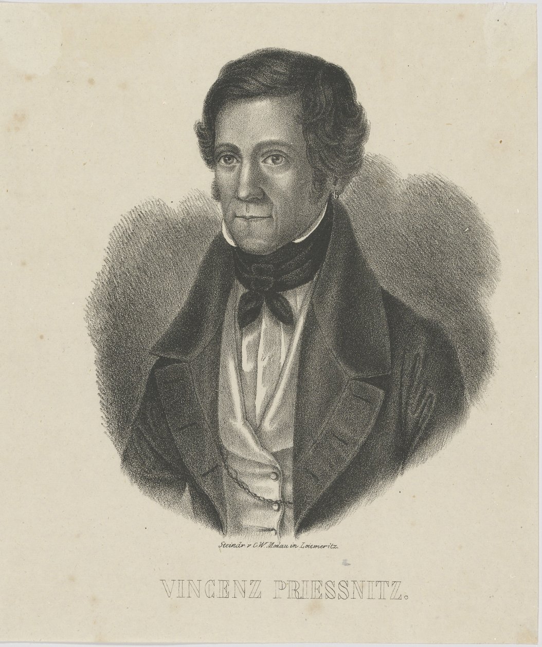 Porträt von Vincenz Priessnitz 1799-1851 von Unbekannt