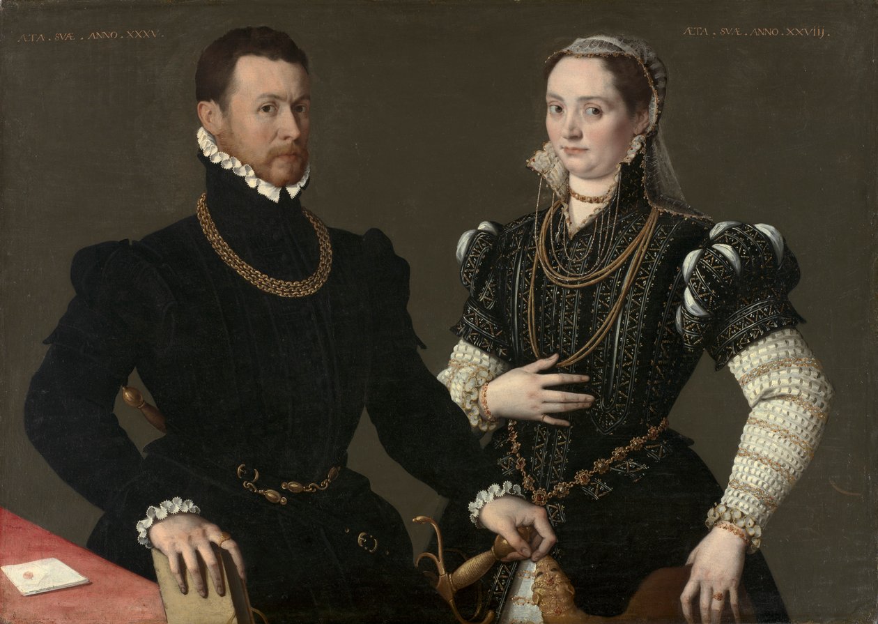 Porträt eines Paares, um 1580-1588 von Unbekannt