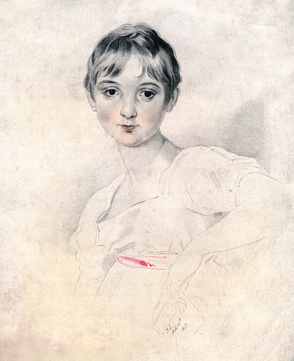 Porträt eines Mädchens, 1813 von Unbekannt