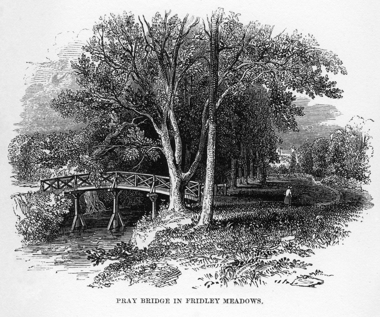 Pray Bridge in Fridley Meadows, Surrey, 19. Jahrhundert von Unbekannt