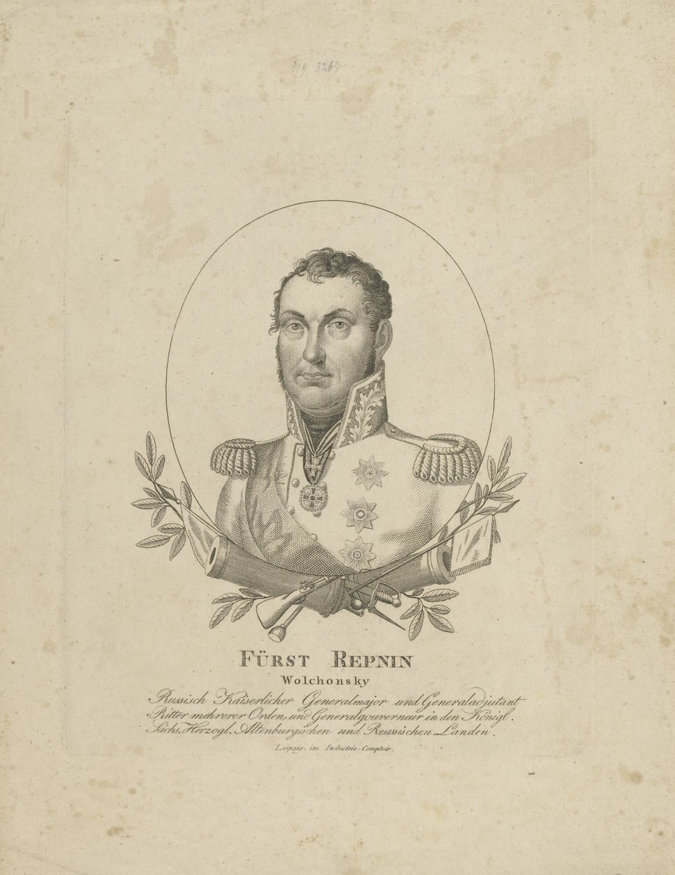 Prinz Nikolai Grigorjewitsch Repnin-Volkonski 1778-1845, ca. 1820 von Unbekannt