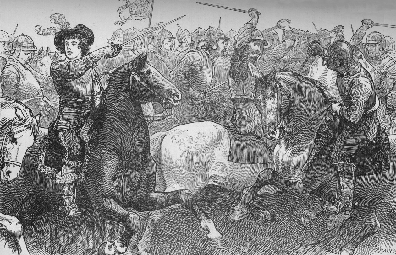 Prinz Rupert bei Edgehill, 23. Oktober 1642, um 1880 von Unbekannt