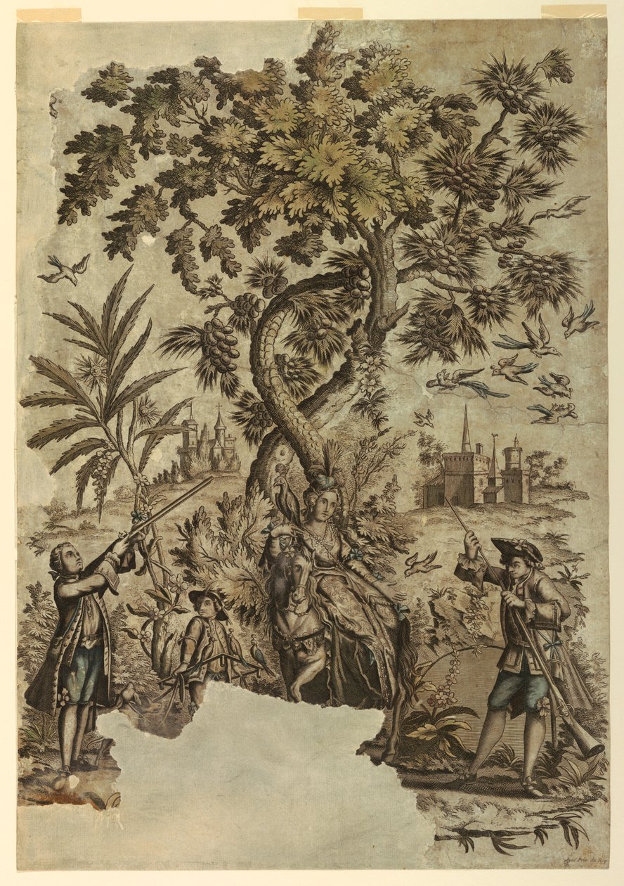 Vogeljagd, 1730–50 von Unbekannt
