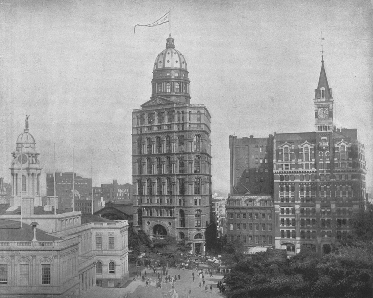 Printing House Square, New York, USA, ca. 1900 von Unbekannt