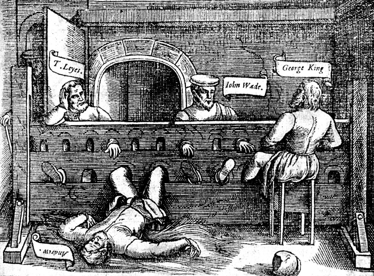 Gefangene im Lollards Tower, 1550er Jahre, um 1920 von Unbekannt