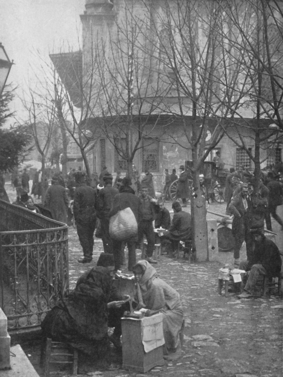 Öffentliche Briefschreiber in einer Straße von Konstantinopel (1913) von Unbekannt