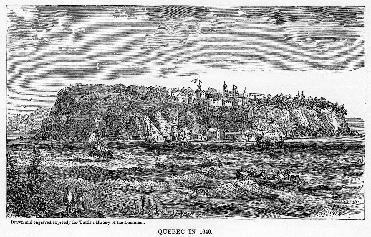 Quebec im Jahr 1640, 1877 von Unbekannt