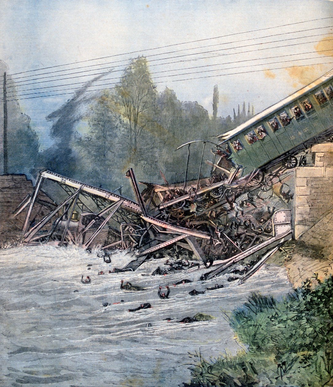 Eisenbahnunfall, Munchenstein, Schweiz, 14. Juli 1891 von Unbekannt