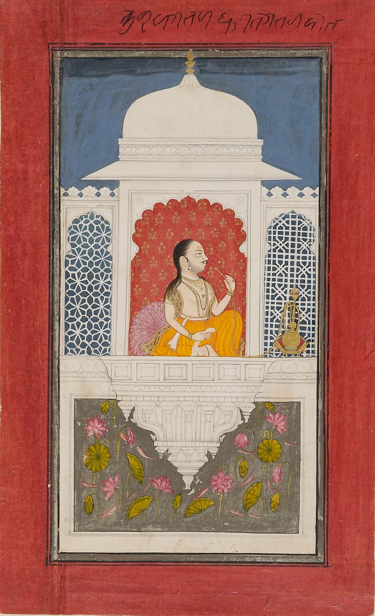 Raja Sagat Singh in einem Pavillon, ca. 1750 von Unbekannt