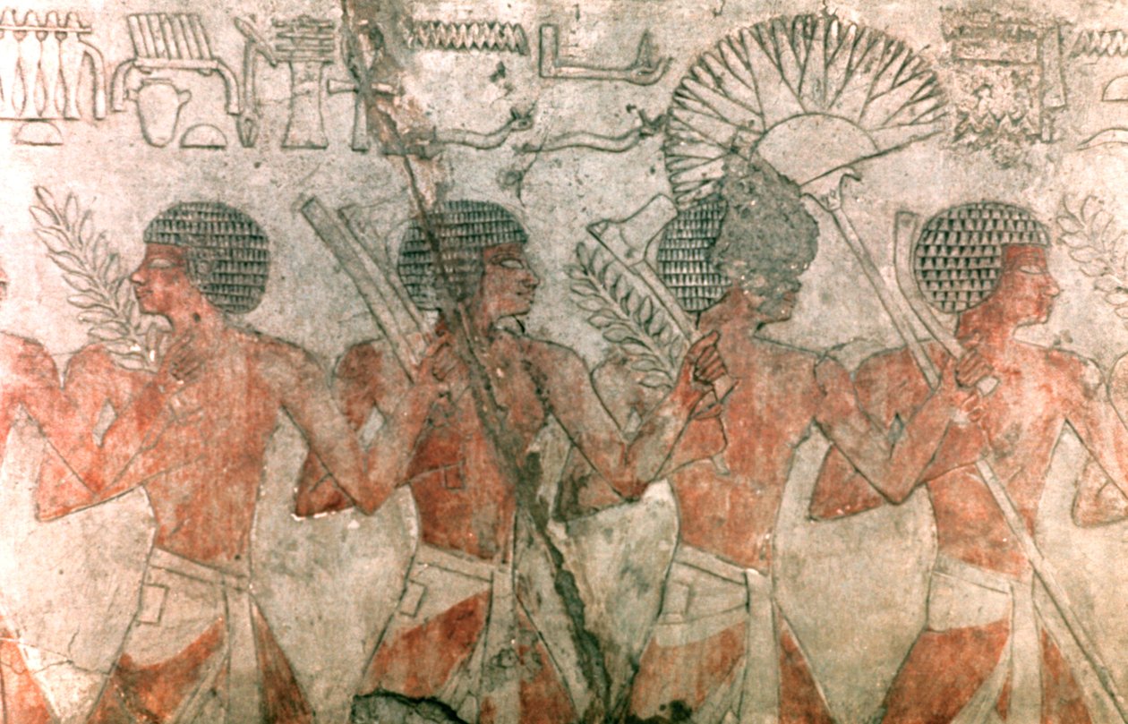 Relief mit Soldaten, Tempel von Hatschepsut von Unbekannt