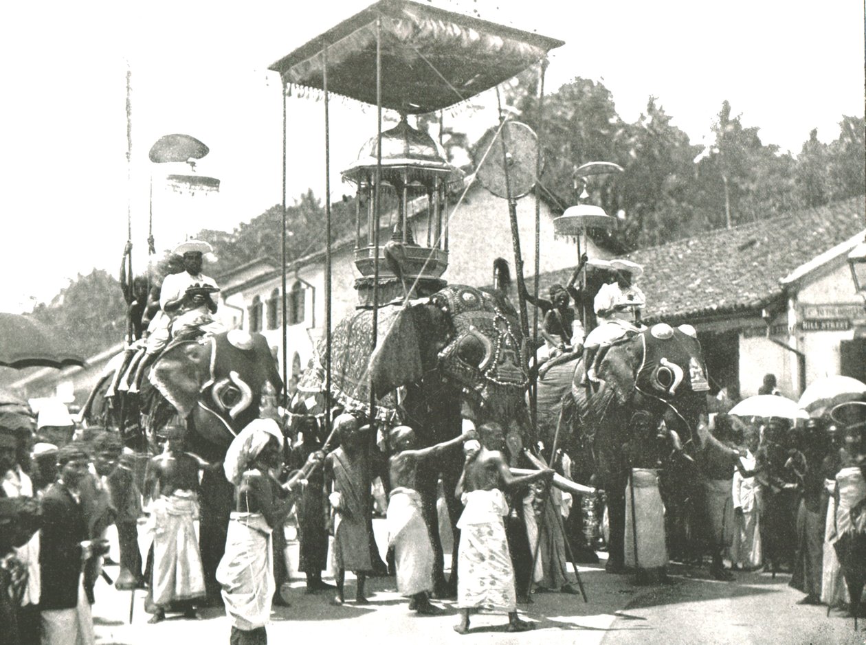 Religiöse Prozession, Colombo, Ceylon, 1895 von Unbekannt