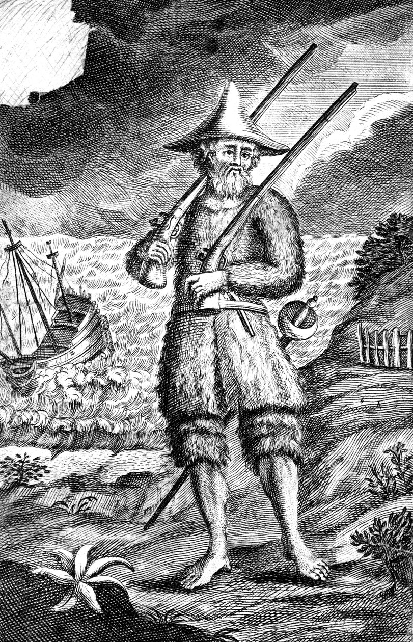 Robinson Crusoe, um 1719 von Unbekannt