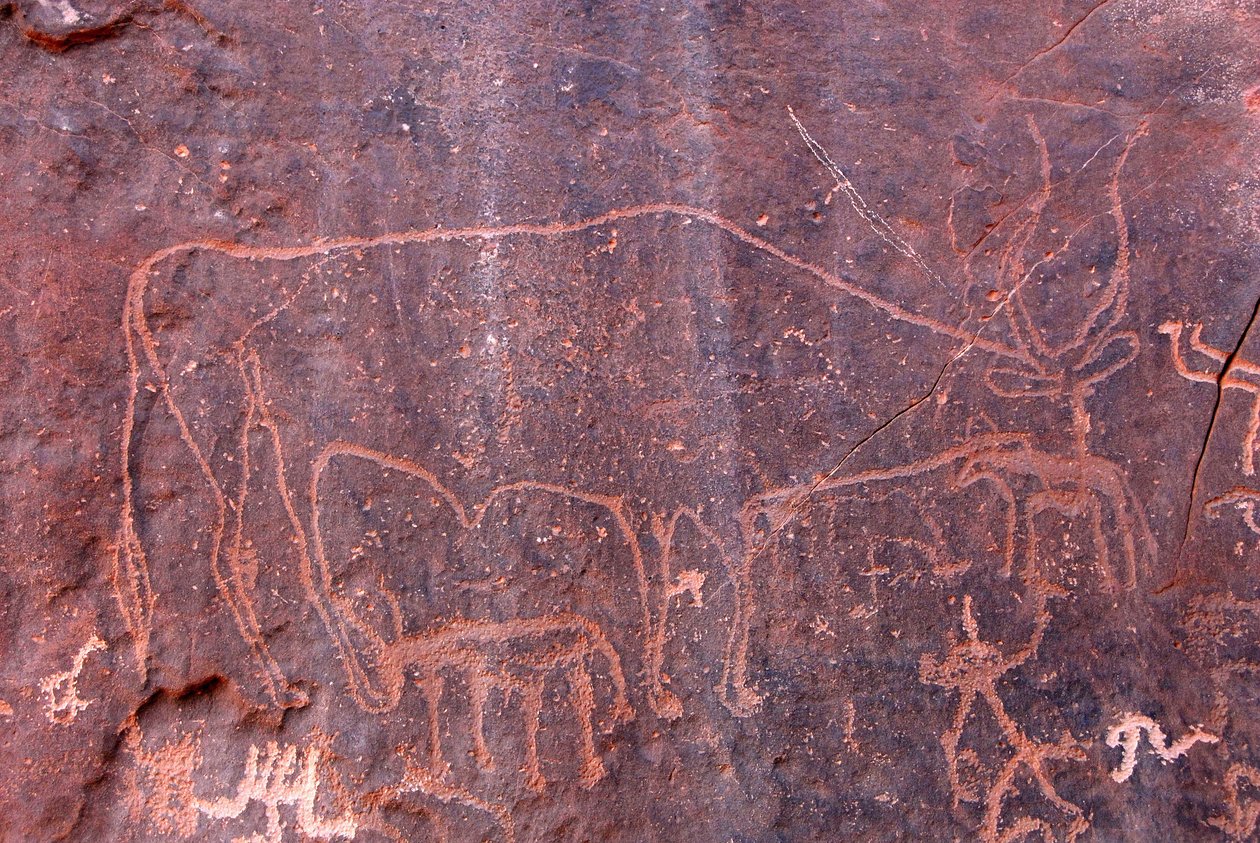 Felsmalereien bei Inchalt, GHAT, LIBYEN von Unbekannt
