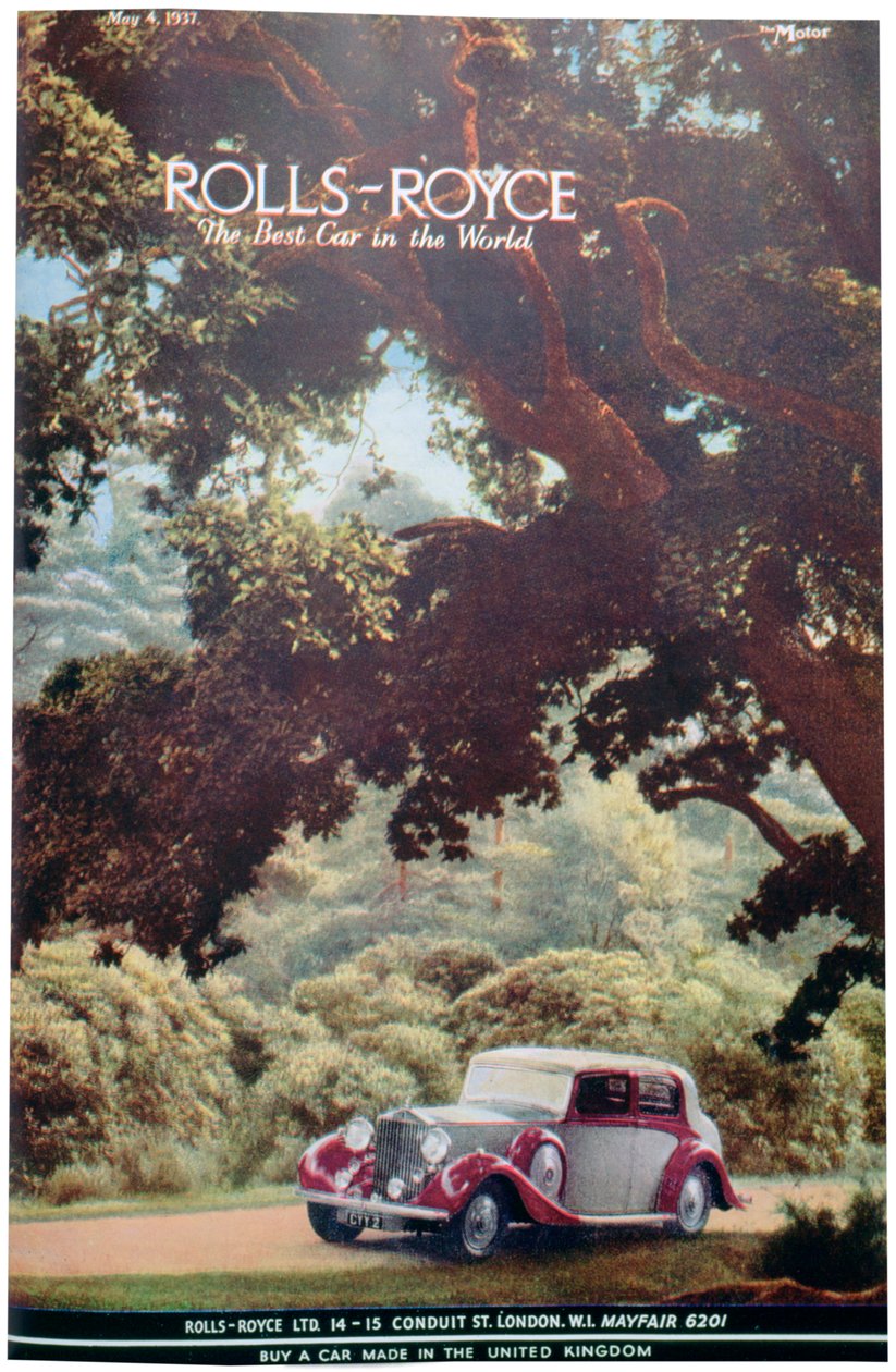 Rolls-Royce-Autowerbung, 1937 von Unbekannt