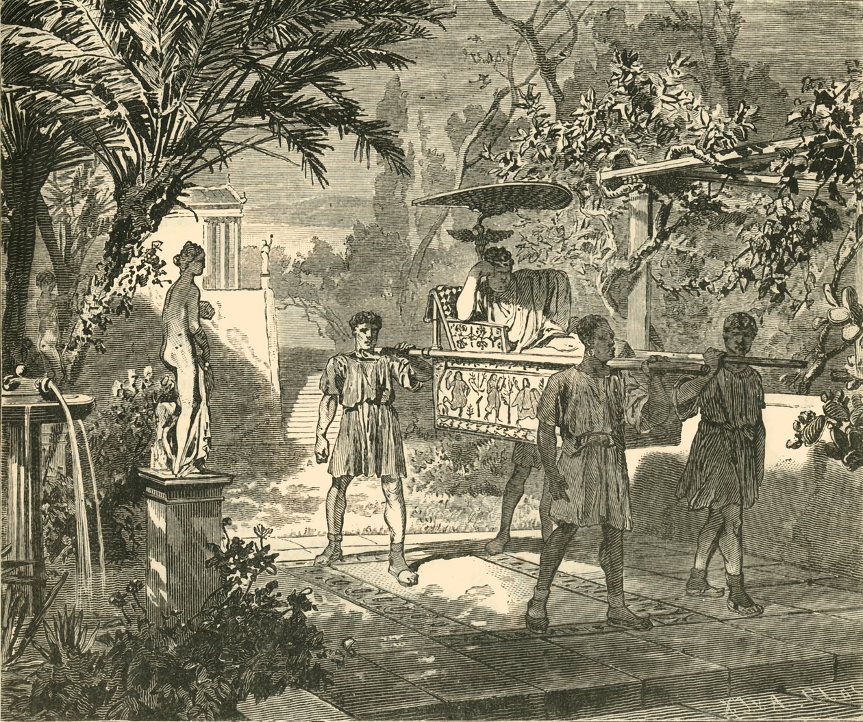 Römische Gartenszene, 1890 von Unbekannt