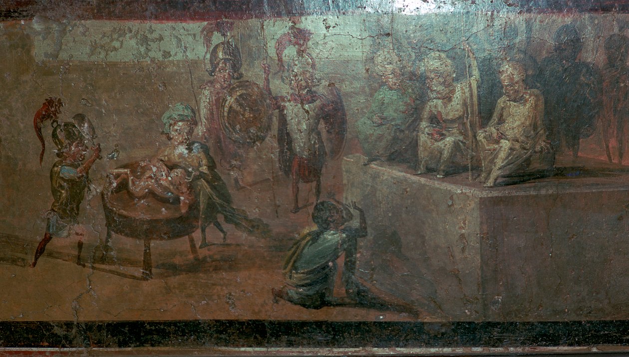 Römische Wandmalerei des Urteils von Salomon von Unbekannt