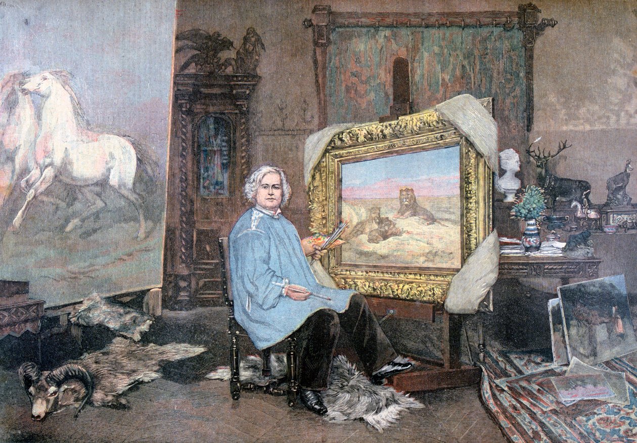 Rosa Bonheur in ihrem Atelier, 1893 von Unbekannt