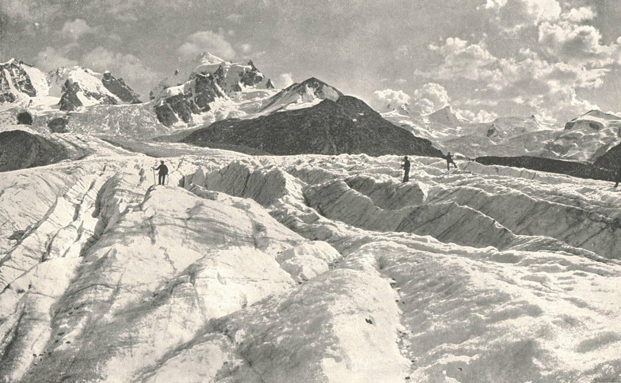 Roseg-Gletscher bei Pontresina, Engadin, Schweiz, 1895 von Unbekannt
