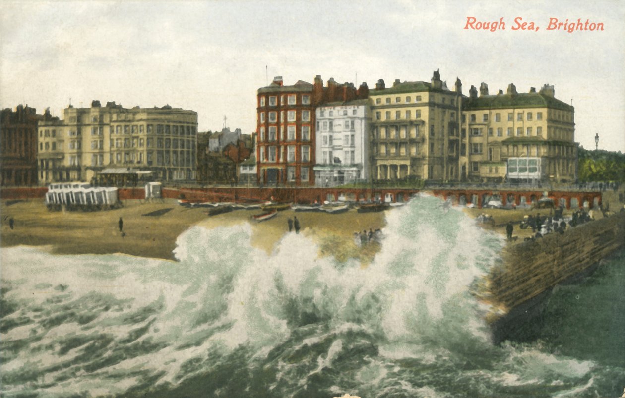 Stürmische See, Brighton, späte 19. - frühe 20. Jahrhundert von Unbekannt