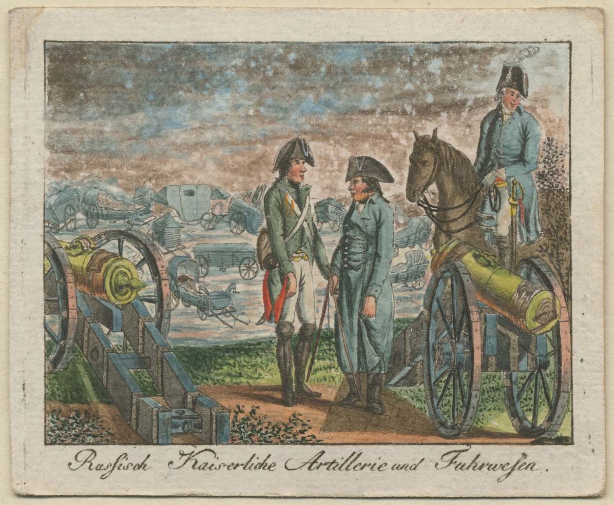 Russische kaiserliche Artillerie-Crew, 1799 von Unbekannt