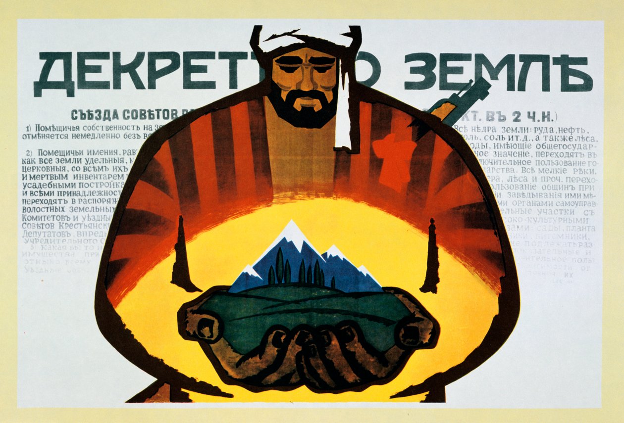 Russisches Plakat, 20. Jahrhundert von Unbekannt