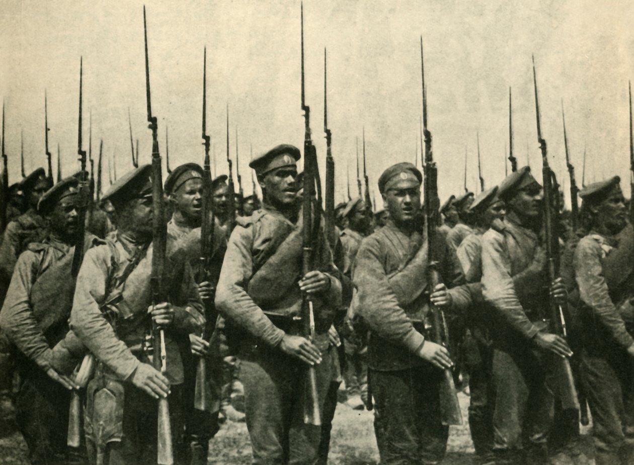 Russische Soldaten, Erster Weltkrieg, 1914, ca. 1920 von Unbekannt