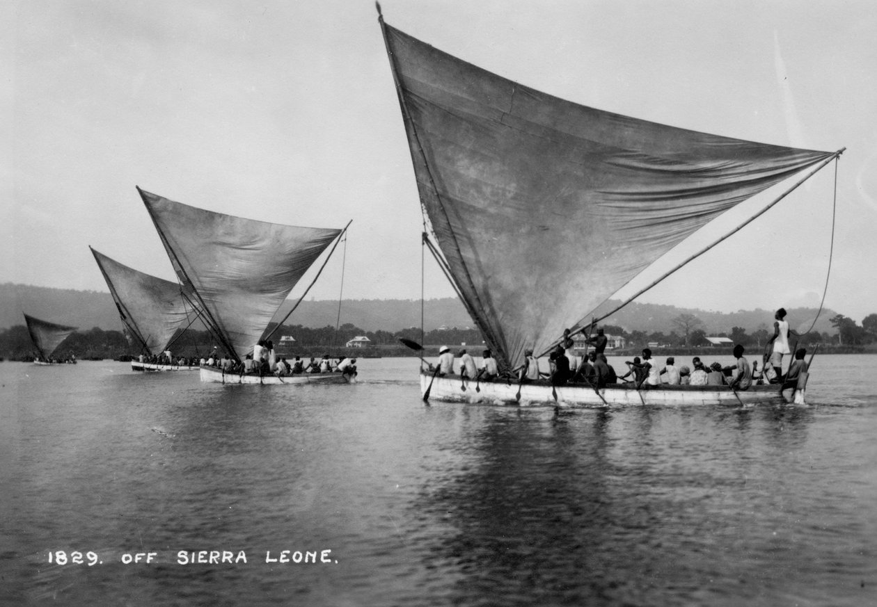 Segelboote, Sierra Leone, 20. Jahrhundert von Unbekannt