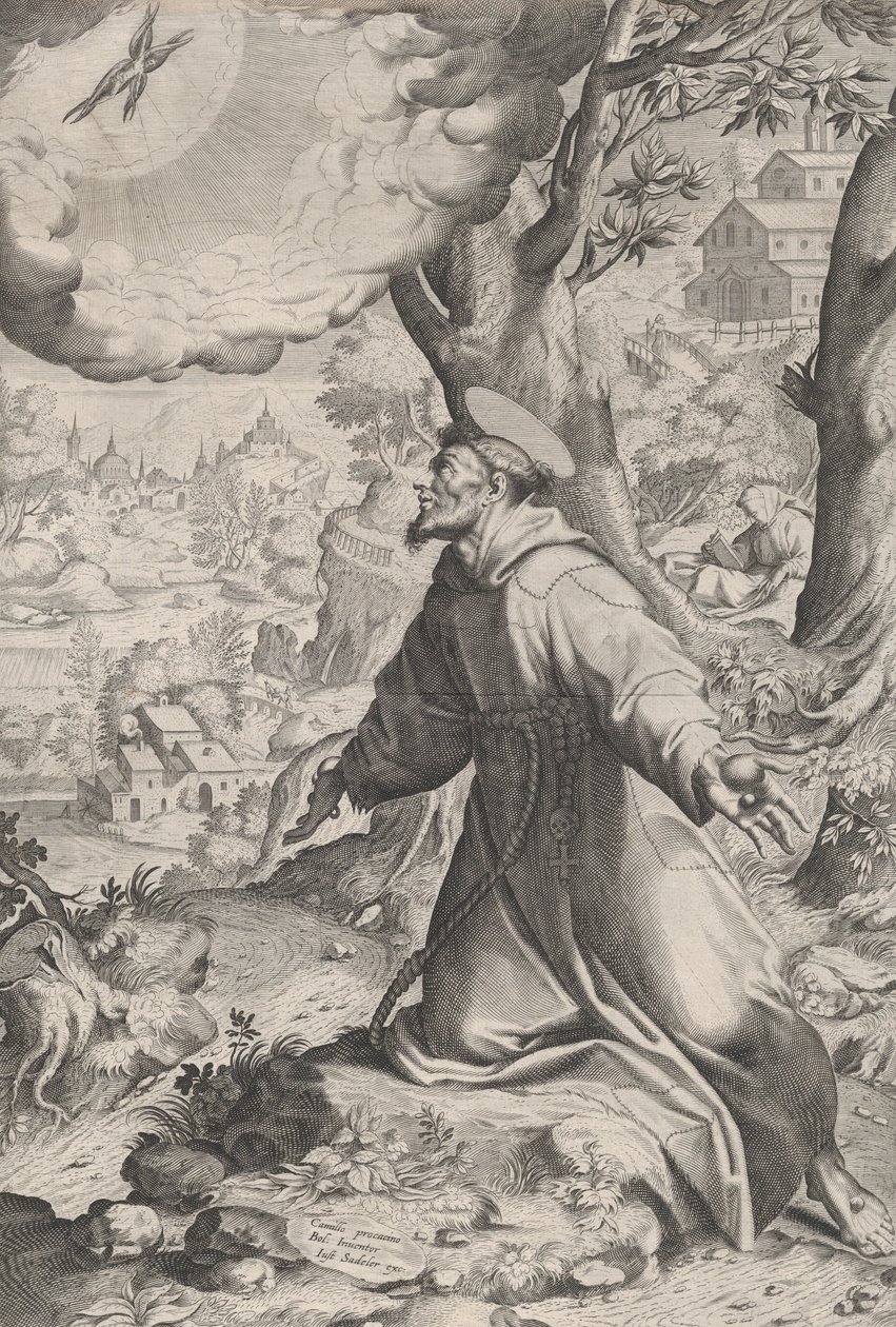 Heiliger Franziskus empfängt die Stigmata, 1590-1620 von Unbekannt