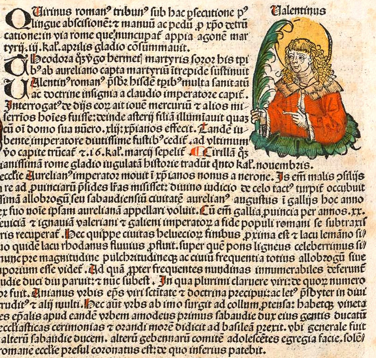 Heiliger Valentin aus der Nürnberger Chronik, 1493 von Unbekannt