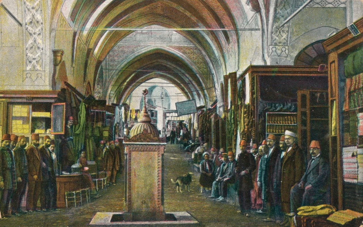 Salut de Constantinople - Der Große Basar, um 1900 von Unbekannt