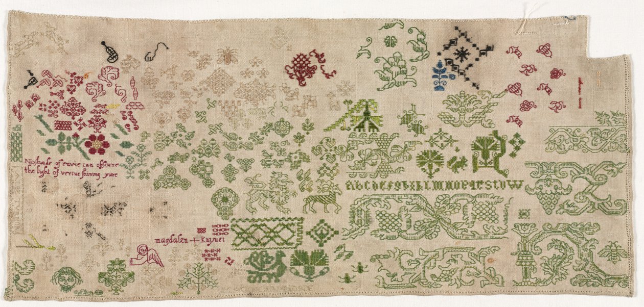 Stickmustertuch, 1600 - 1630 von Unbekannt