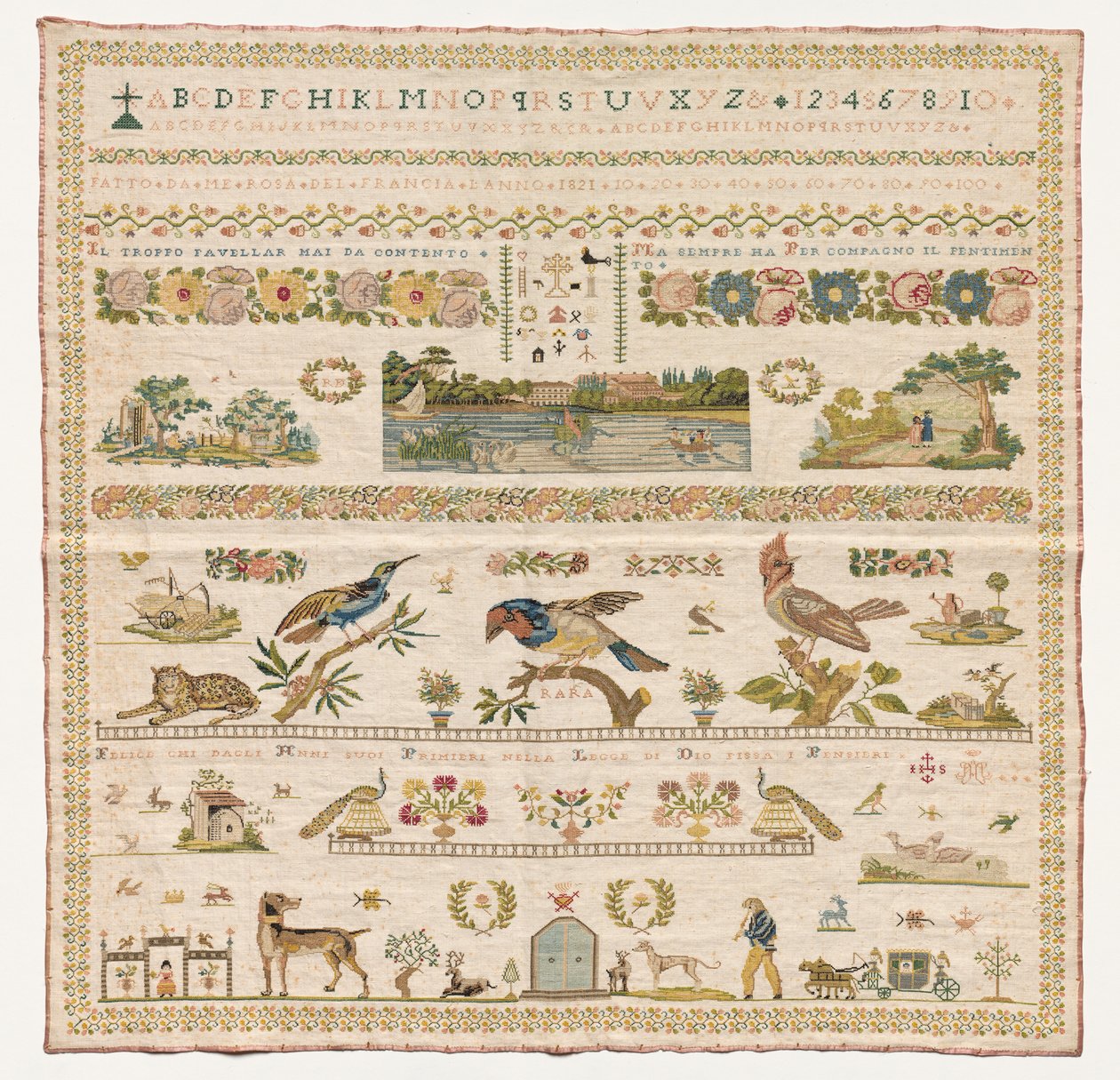 Stickerei, 1821 von Unbekannt