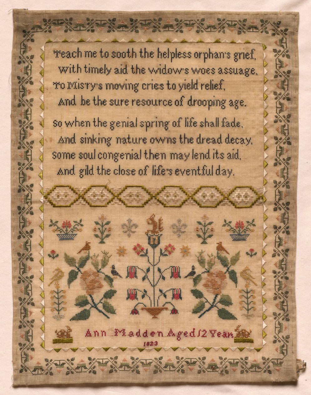 Stickmuster, 1823 von Unbekannt