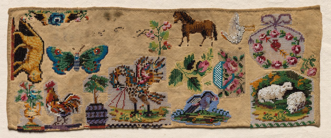 Stickereifragment, 1800er Jahre von Unbekannt