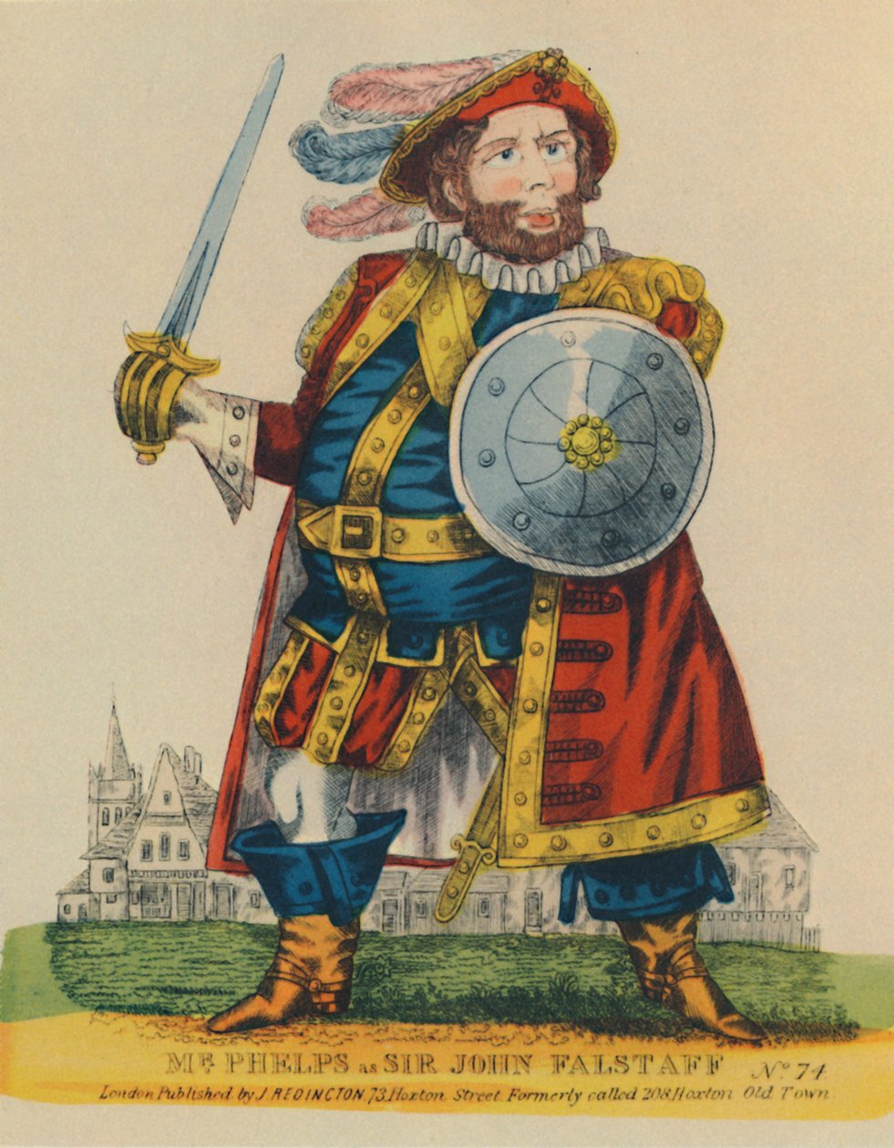 Samuel Phelps, 1804-1878 als Falstaff von Unbekannt