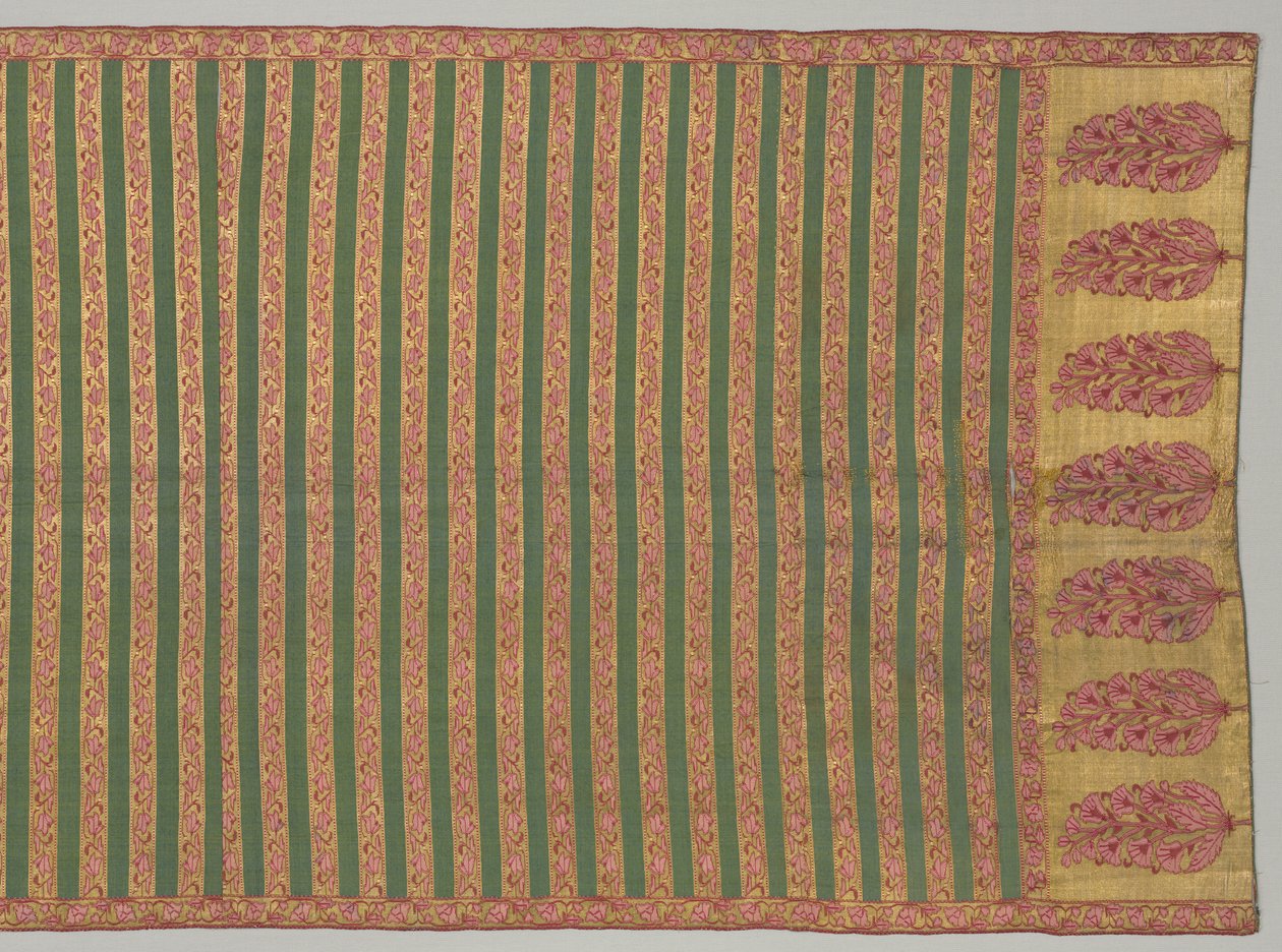 Schärpe mit Flora und gestreiftem Feld, 1700er Jahre von Unbekannt