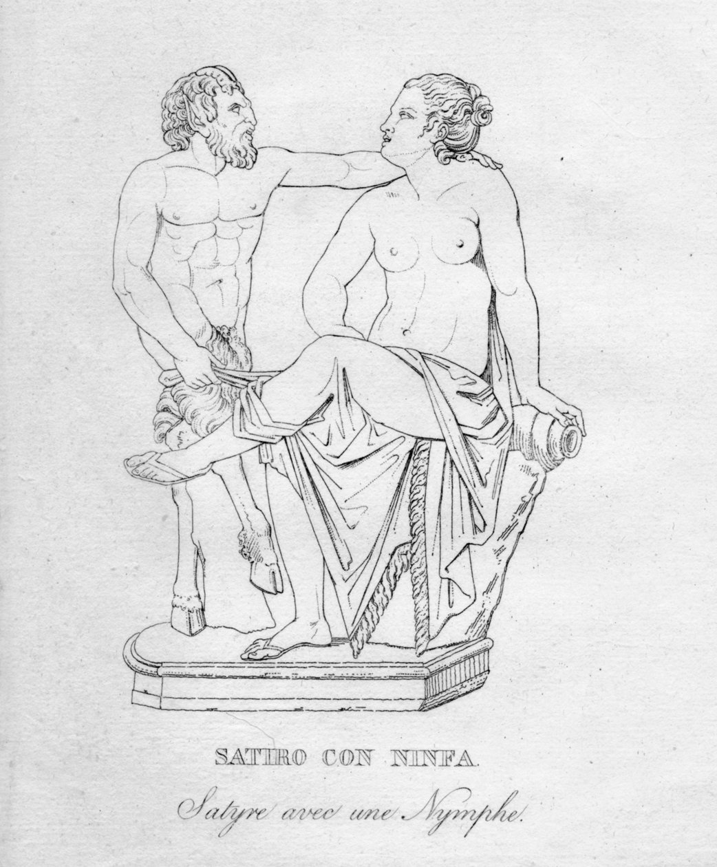 Satyre mit einer Nymphe, um 1850 von Unbekannt