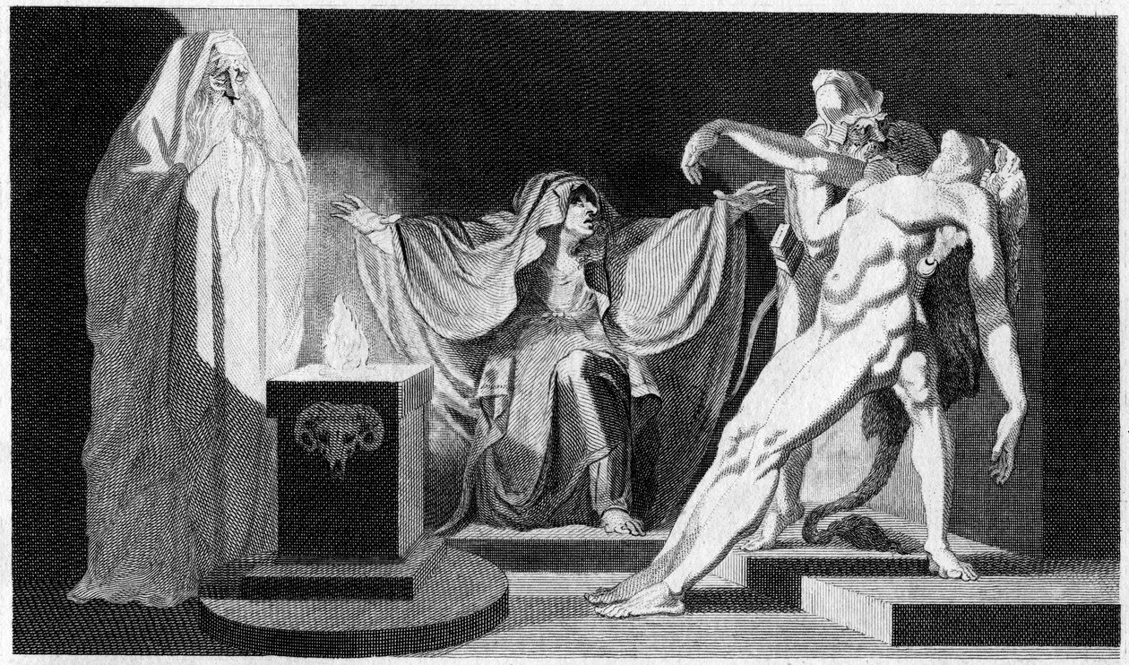 Saul und die Hexe von Endor, 1792 von Unbekannt