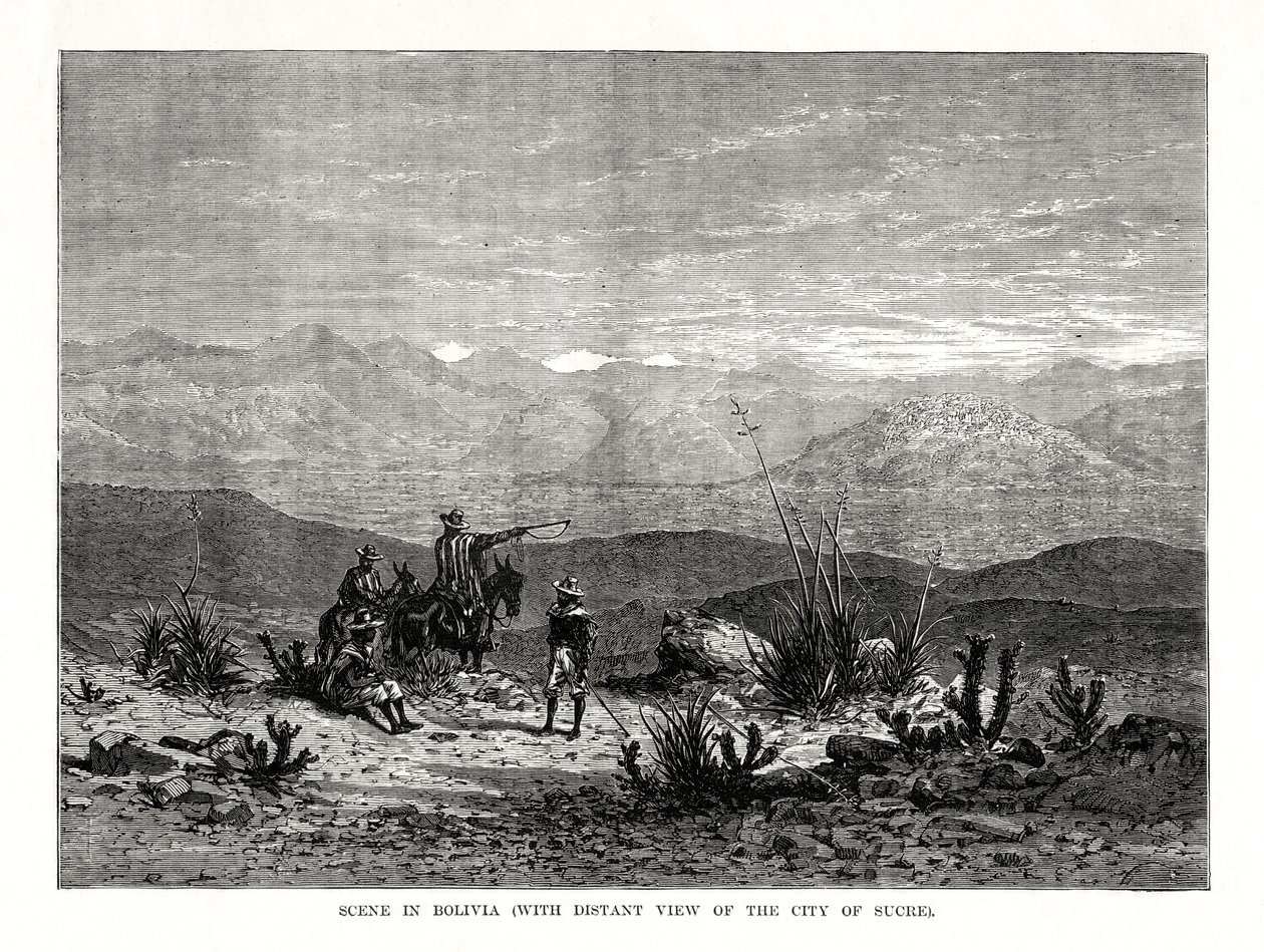 Szene in Bolivien, 1877 von Unbekannt