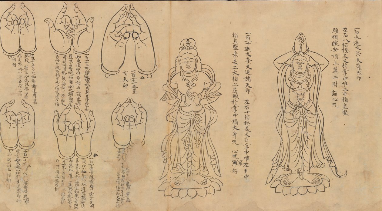 Rolle der Mudras, 11.-12. Jahrhundert von Unbekannt