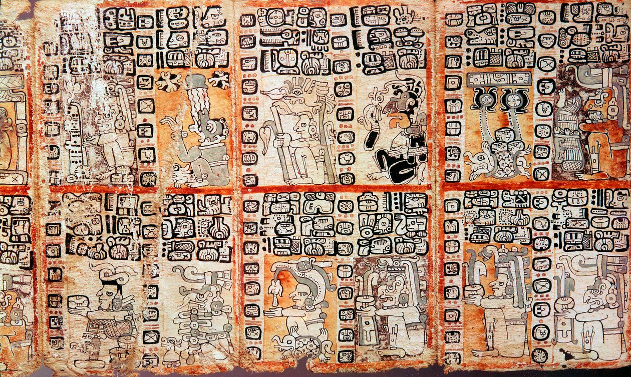 Abschnitt aus dem Maya Troano Codex, 15. Jahrhundert von Unbekannt