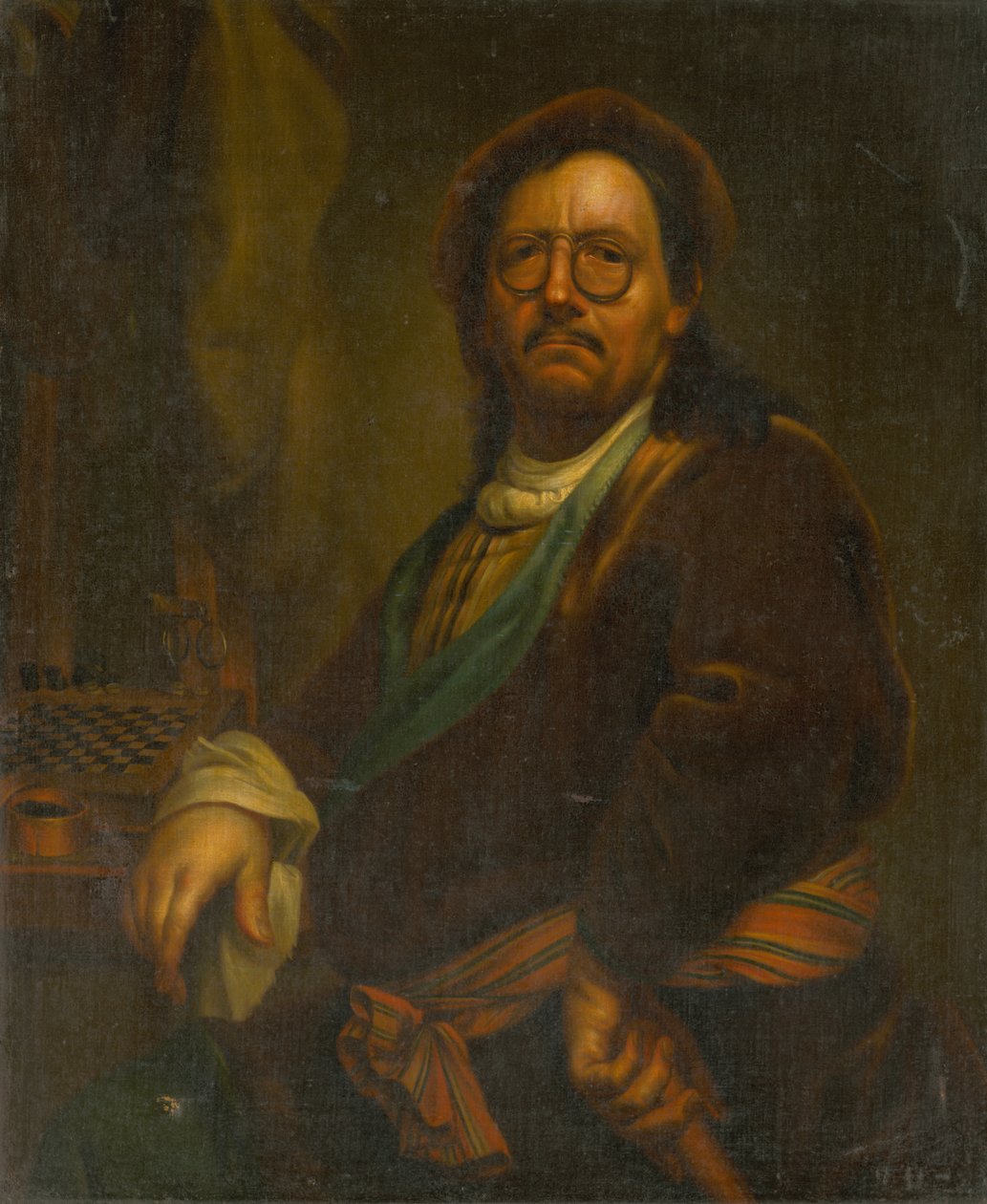 Selbstbildnis (Kopie von J. Kupecký) von Unbekannt