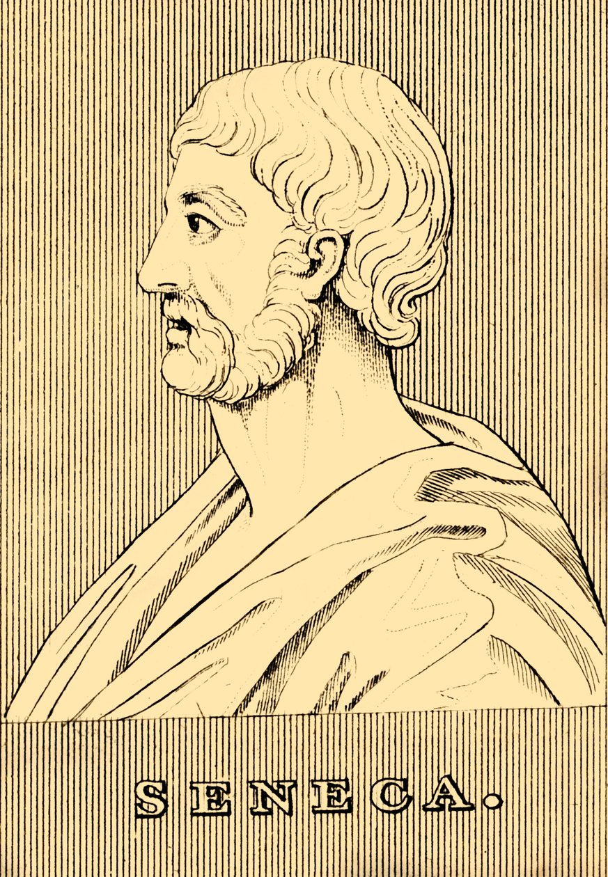 Seneca, um 4 v. Chr.-65 n. Chr., 1830 von Unbekannt